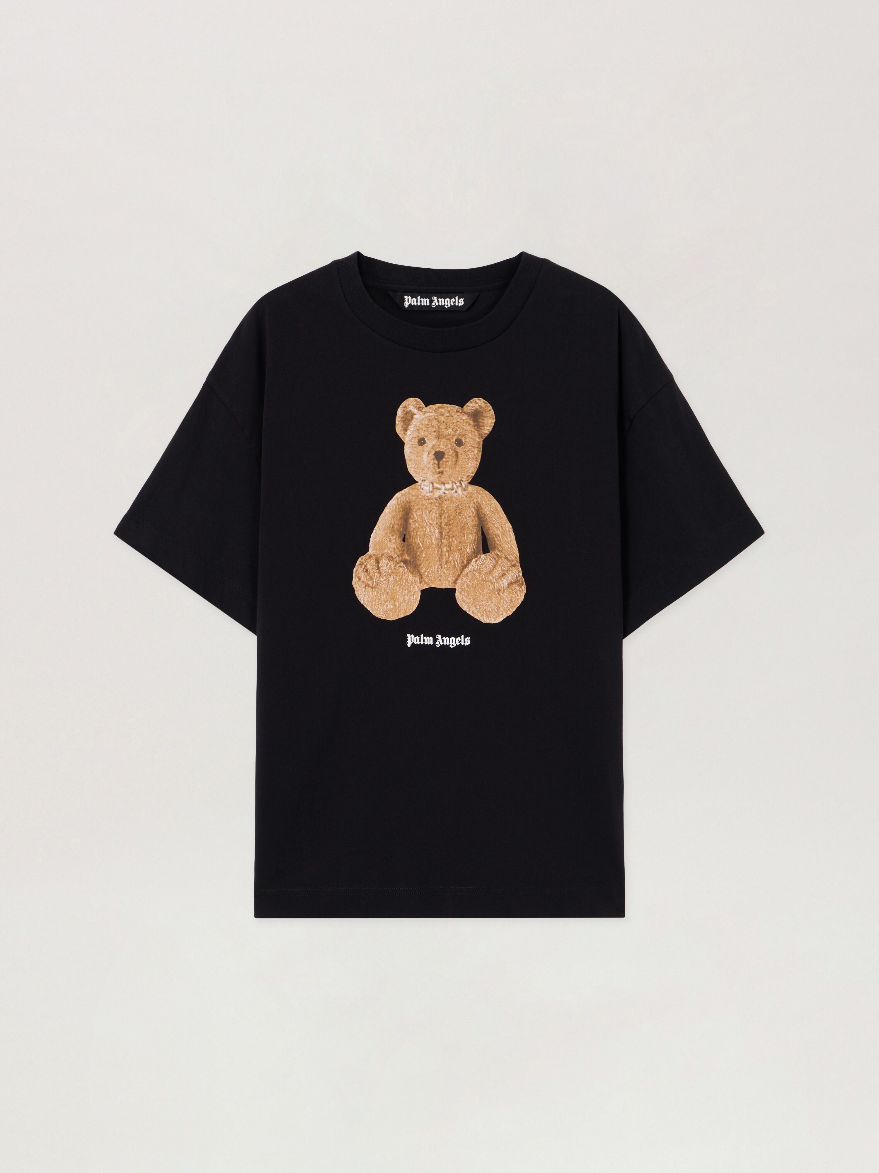 PALM ANGELS Bear T-Shirt BLACK BROWN PMAA109S26JER00A