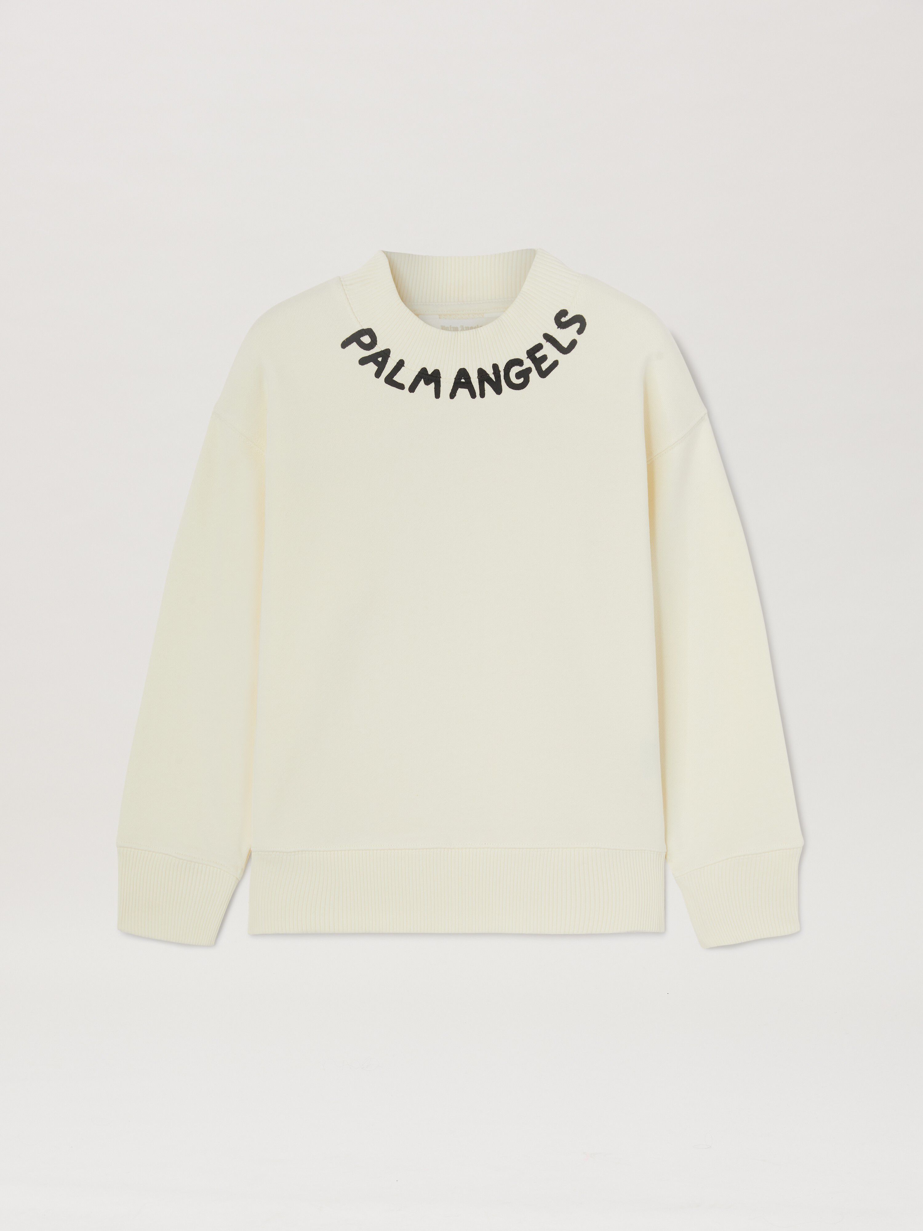 PALM ANGELS  Block Logo Sweatshirt BURRO - NERO PGBA013S25FLE002