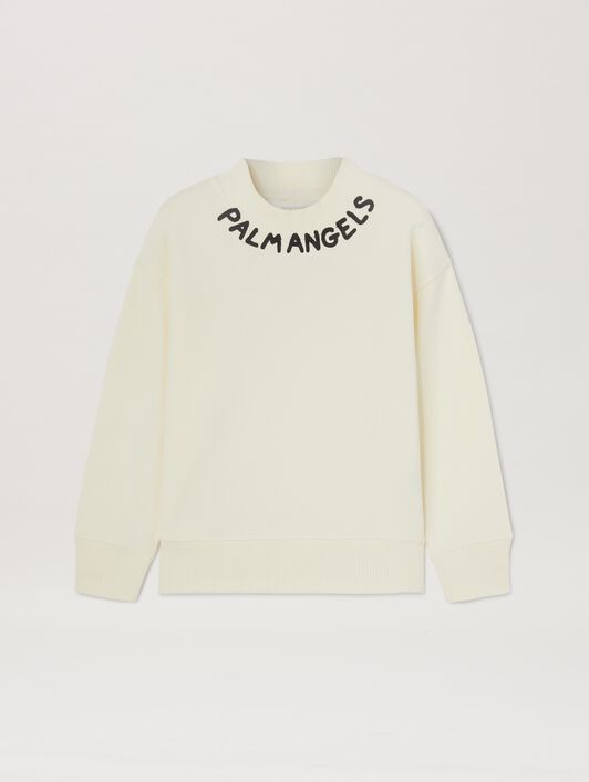 Block Logo Sweatshirt PALM ANGELS Block Logo Sweatshirt BURRO - NERO PGBA013S25FLE002