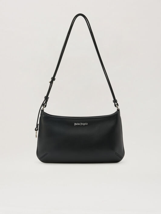 PALM ANGELS Classic Logo Giorgina Bag BLACK GOLD PWNN028S26LEA001