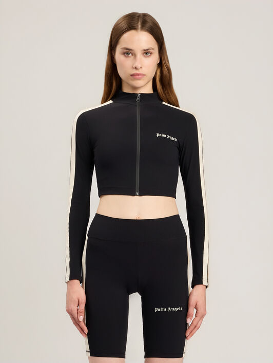 PALM ANGELS Classic Logo Training Jacket BLACK OFF WHITE PWVB001S26FAB001