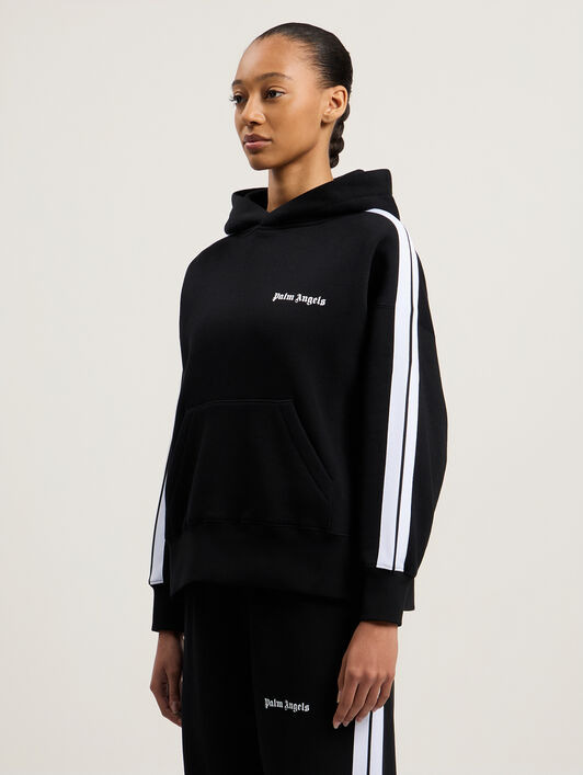 PALM ANGELS Track Hoody BLACK WHITE PWBB023C99FLE002