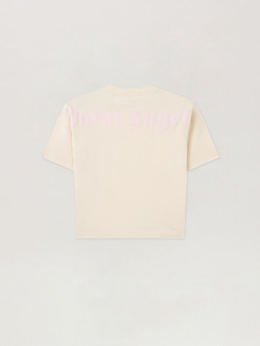 PALM ANGELS Overlogo Over T-Shirt OFF WHITE PGAA001S26JER001