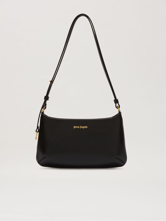 PALM ANGELS  Golden Mongram Giorgina Bag NERO/ORO PWNN028C99LEA001