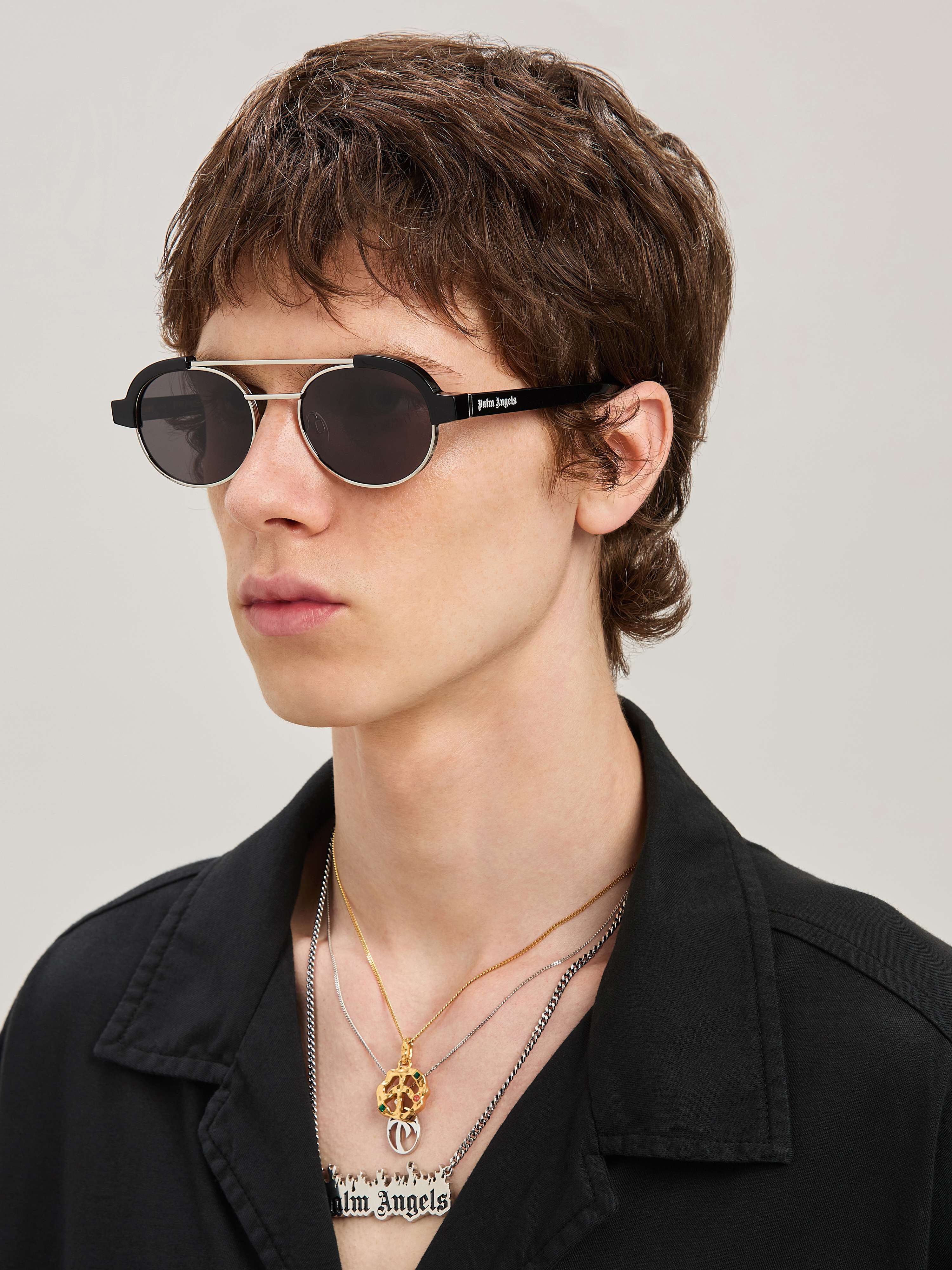 PALM ANGELS  Artesia sunglasses BLACK GUN DARK GREY PERI10CS25PLA001