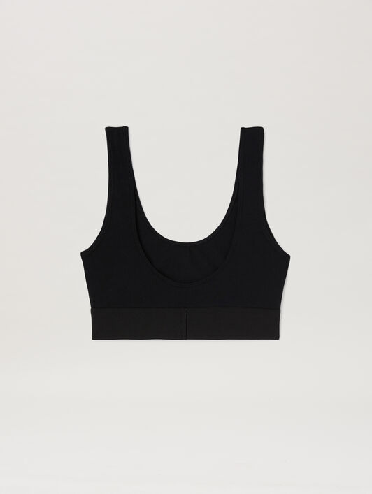 Logo band Bralette PALM ANGELS Logo band Bralette BLACK PWUB002C99FAB003