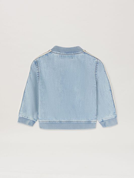 PALM ANGELS  Chambray Track Jacket BLUE BLUE PB3X002S25DEN001