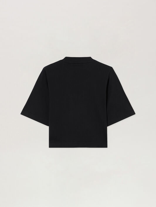 PALM ANGELS Bear Boxy T-Shirt BLACK BROWN PWAA079S26JER006