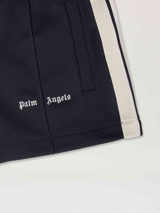 PALM ANGELS  Classic logo Track shorts BLACK - OFF WHITE PWCL005C99FAB002