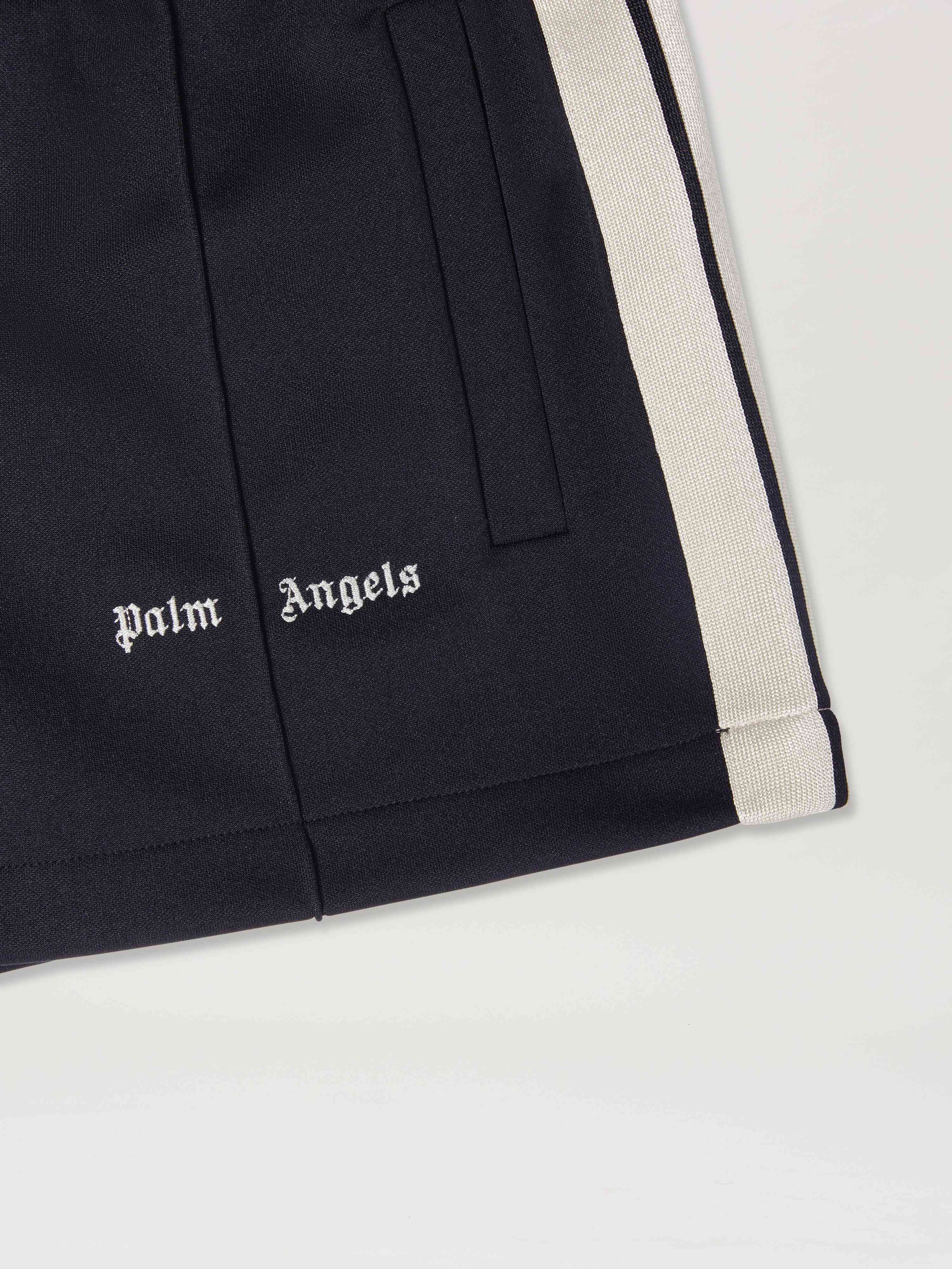 PALM ANGELS  Classic logo Track shorts BLACK - OFF WHITE PWCL005C99FAB002