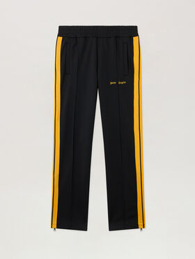 PALM ANGELS Classic Logo Color Track Pants BLACK - YELLOW PMCJ020F25FAB001