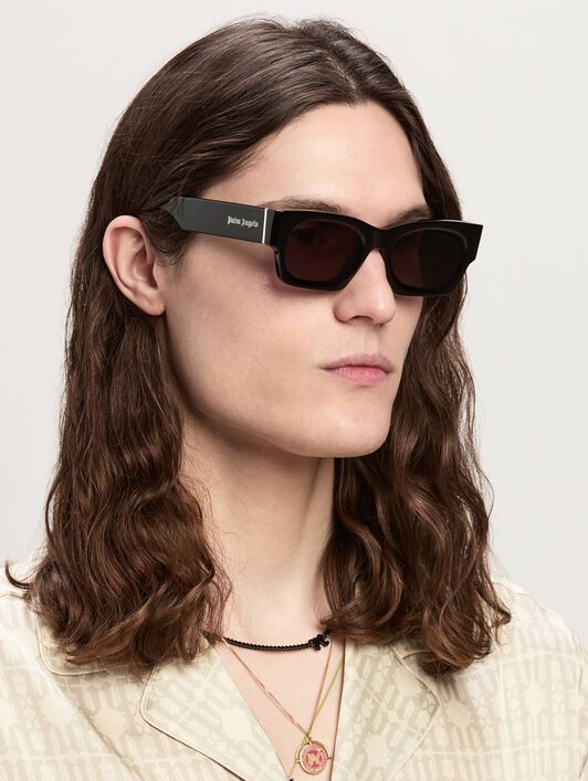 PALM ANGELS  Boodie sunglasses BLACK - DARK GREY PERI089C99PLA001
