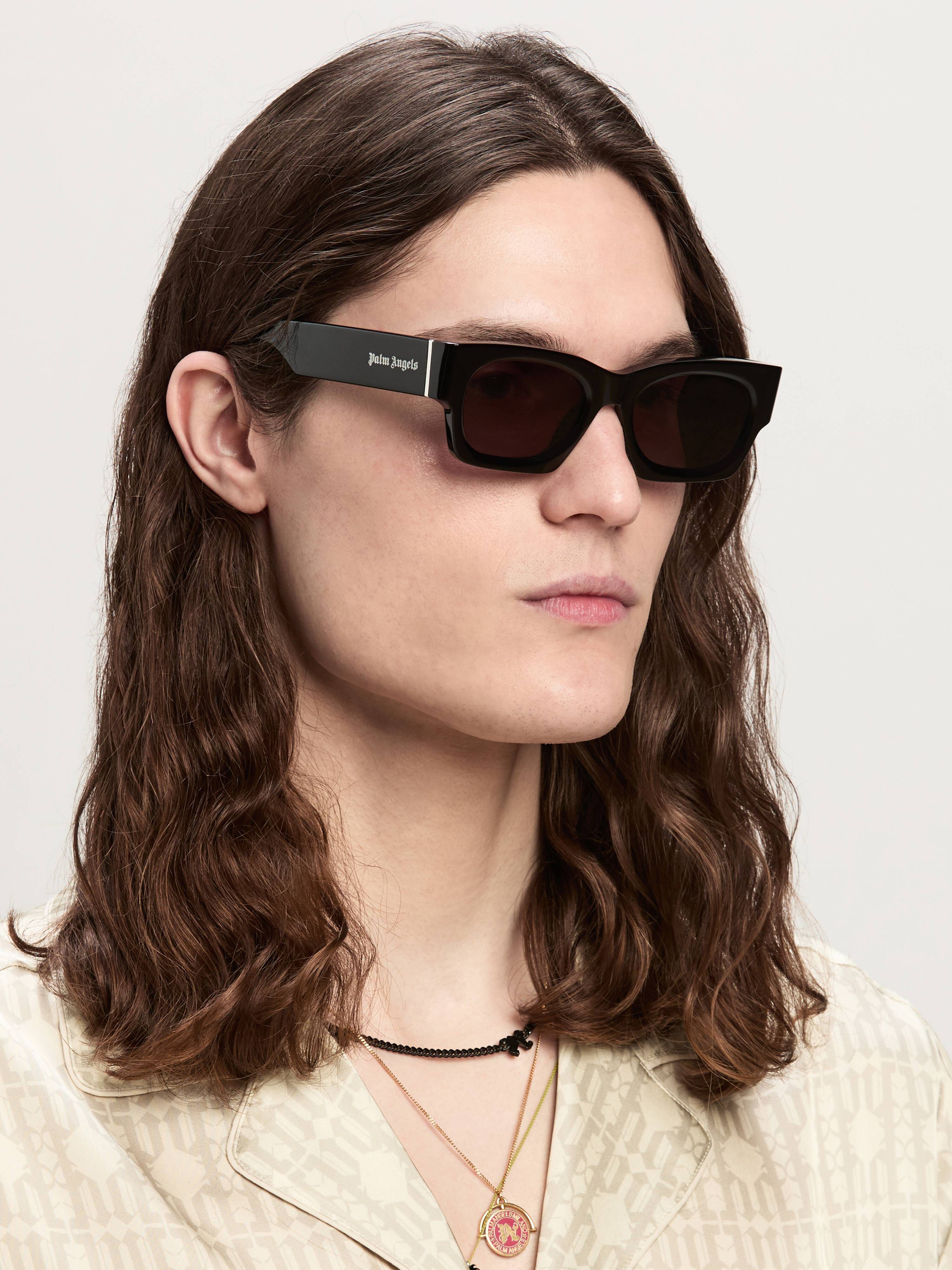 PALM ANGELS  Boodie sunglasses BLACK - DARK GREY PERI089C99PLA001