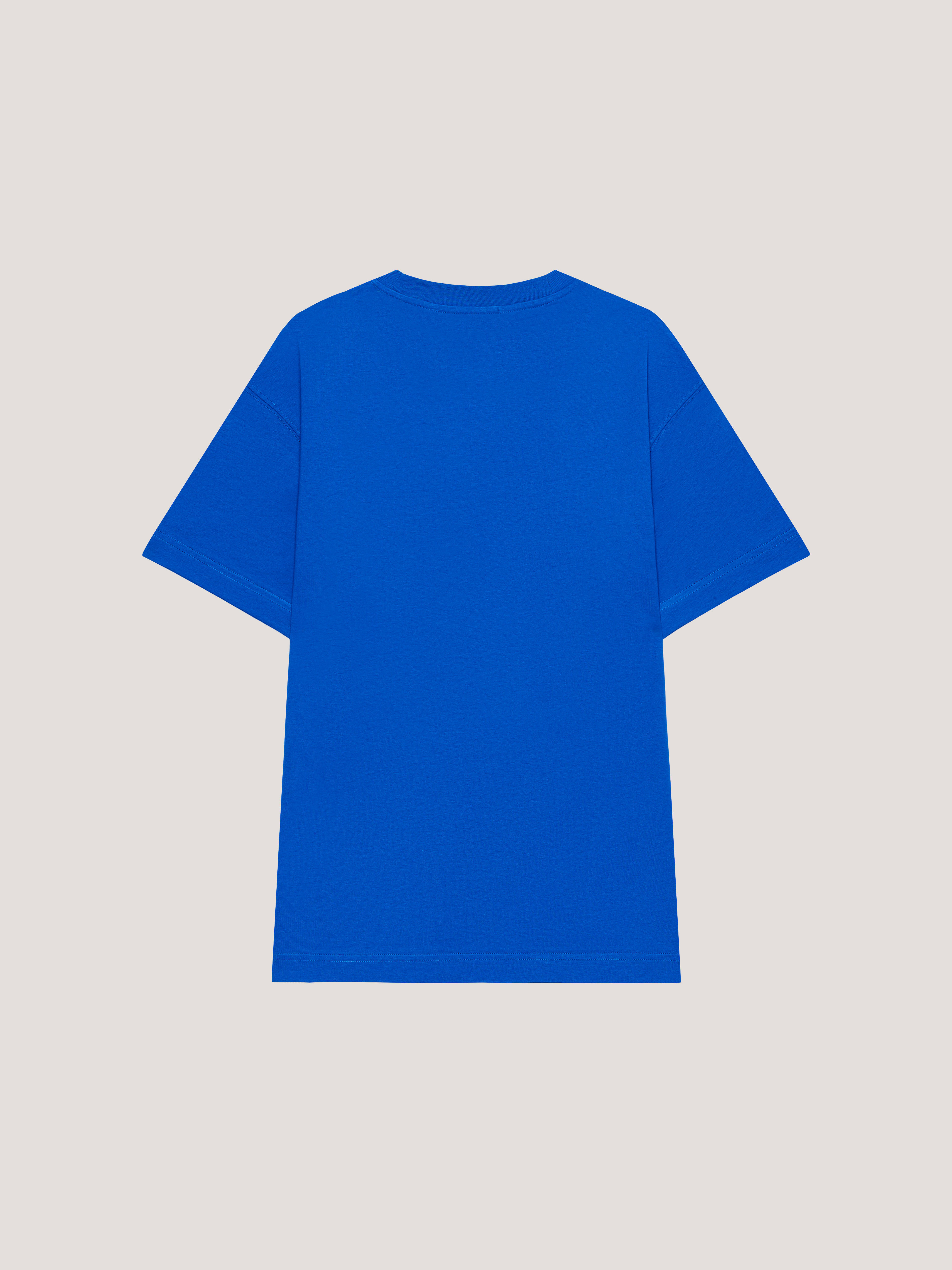 PALM ANGELS Spray LA T-Shirt Blu/White PMAA109T26JER001