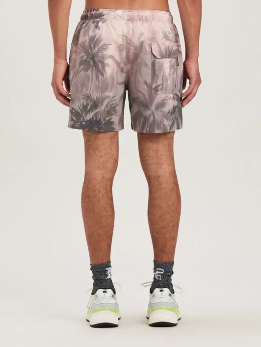 SUNSET PALMS SWIMSHORTS PALM ANGELS SUNSET PALMS SWIMSHORTS BEIGE - BLACK PMFD012S25FAB002