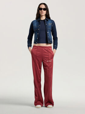 PALM ANGELS Classic Logo Track Loose Pants BRICK RED - OFF WHITE PAWCJ05F26FB01