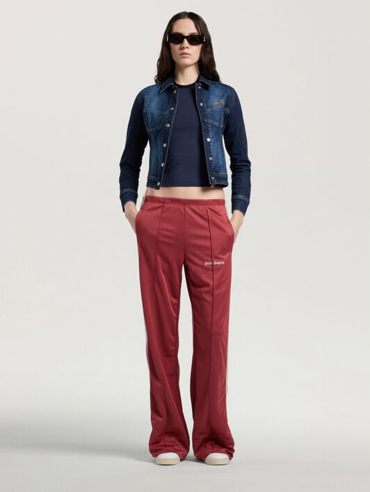Classic Logo Track Loose Pants PALM ANGELS Classic Logo Track Loose Pants BRICK RED - OFF WHITE PAWCJ05F26FB01