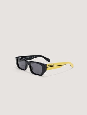 PALM ANGELS Moss Sunglasses SHINY BLACK/YELLOW PA1030180753
