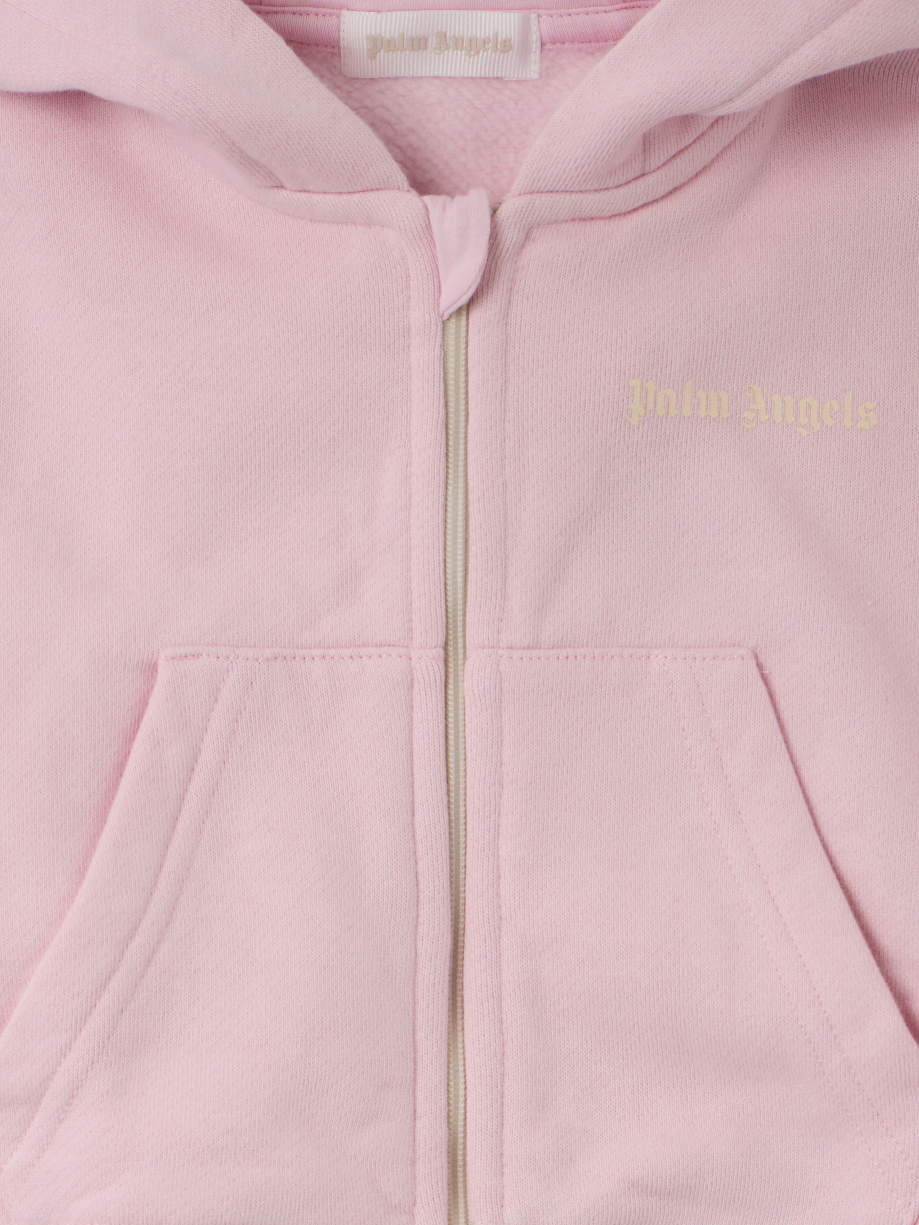PALM ANGELS Pa New Track Hoodie Full Zip SOFT PINK - OFF WHITE PG3X003F25FLE001