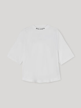 PALM ANGELS Classic Logo Over Tee WHITE BLACK PWAA023C99JER002