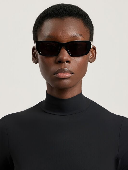 Moss Sunglasses PALM ANGELS Moss Sunglasses SHINY BLACK/WHITE PA1030010753