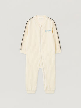 PALM ANGELS Corduroy Stripe Track Jumpsuit OFF WHITE - LIGHT BLUE PB5X004F25FLE001