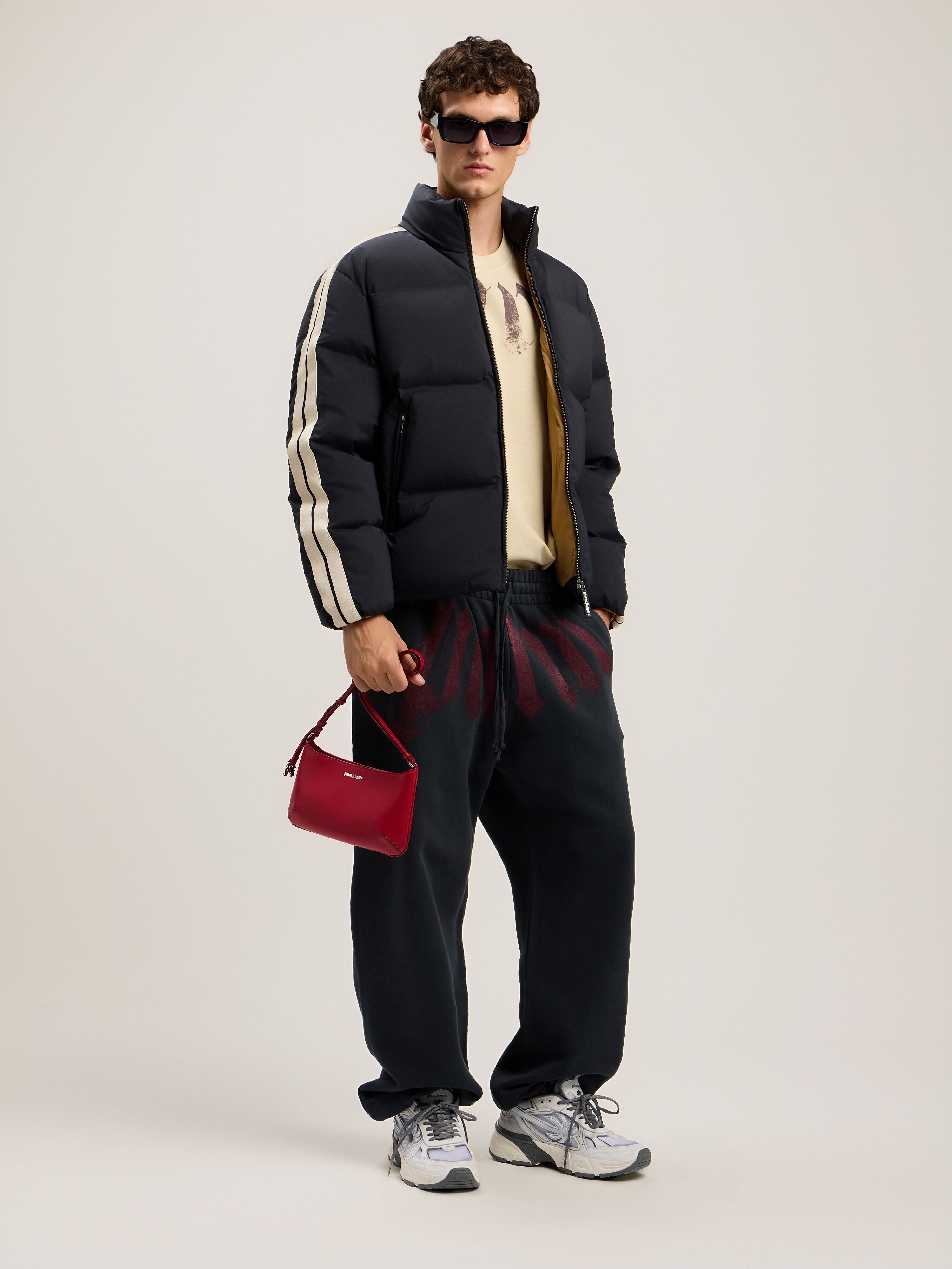 Classic Logo Track Down Jacket in BLACK TOFU for Men | Palm Angels®