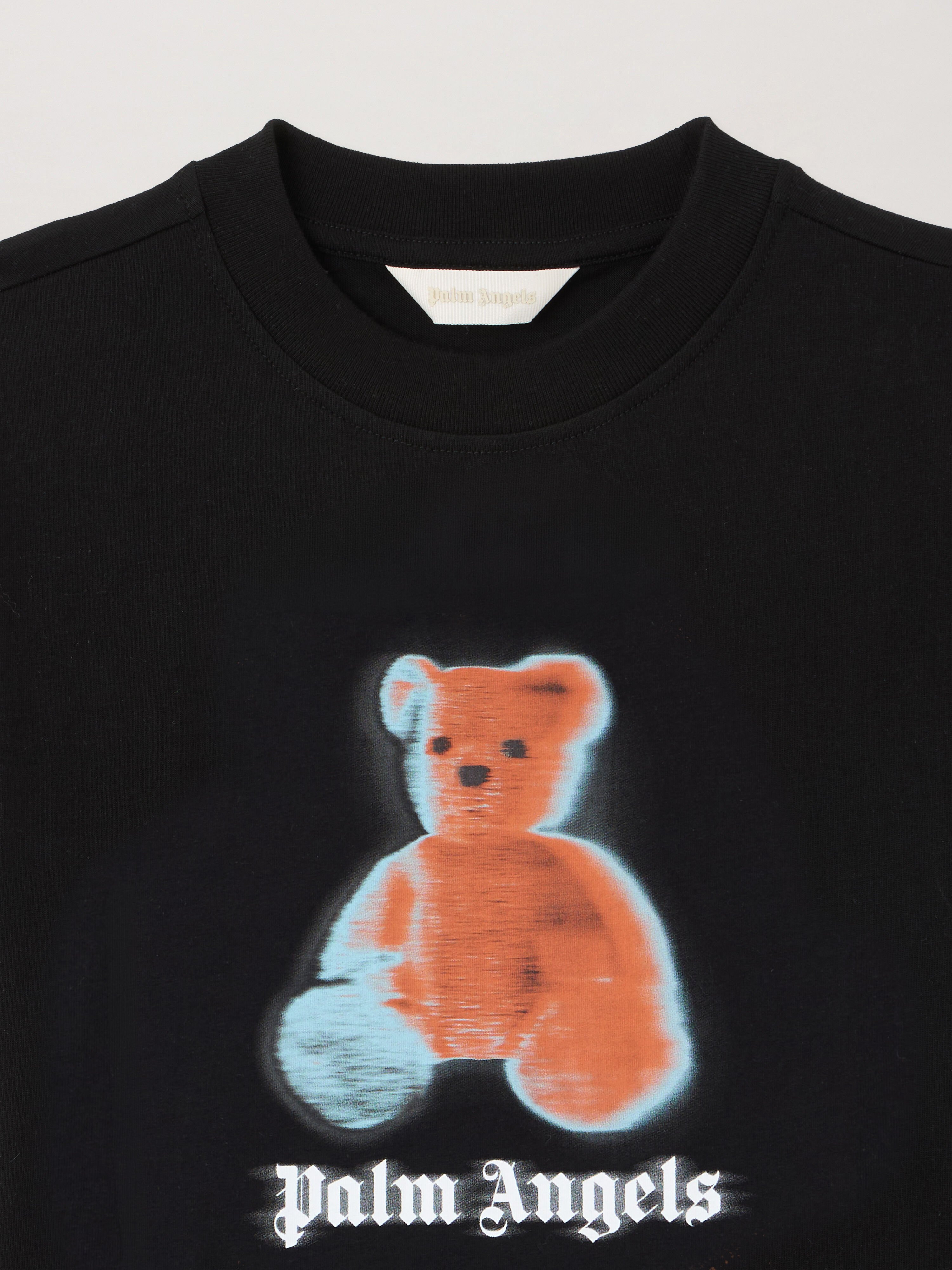 PALM ANGELS Blurred Bear T-Shirt NERO/BLACK PBAA003S26JER005