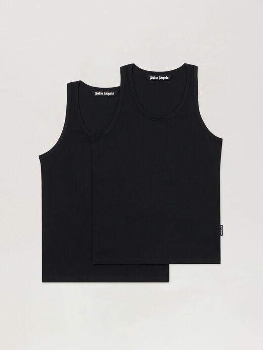 PALM ANGELS Essential Tank Bipack BLACK BLACK PMUE002C99FAB001