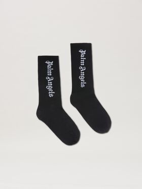 PALM ANGELS  Socks with logo LIGHT PINK OFFWHITE PG2X012S25JER001