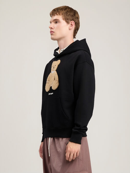 PALM ANGELS Bear Hoodie BLACK BROWN PMBB17DS26FLE00C