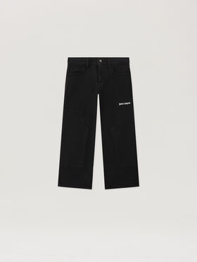 PALM ANGELS Logo Carpenter Pants NERO/BLACK PBCA01HS26FAB001