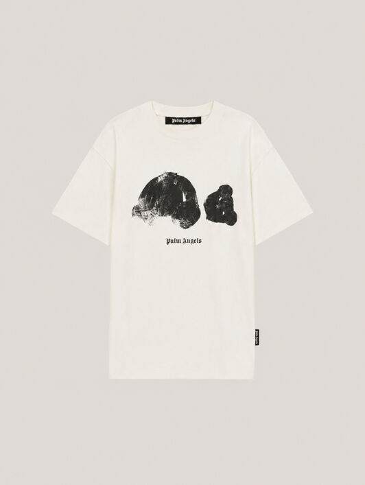 Spray Bear T-Shirt PALM ANGELS Spray Bear T-Shirt OFF White/Black PMAA109T26JER002