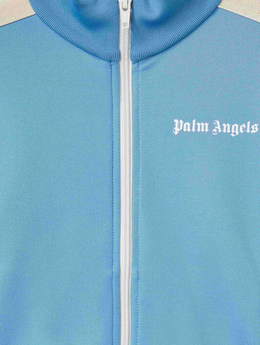 PALM ANGELS  Track Jacket DUSTY BLUE OFF WHITE PBBD002C99FAB003