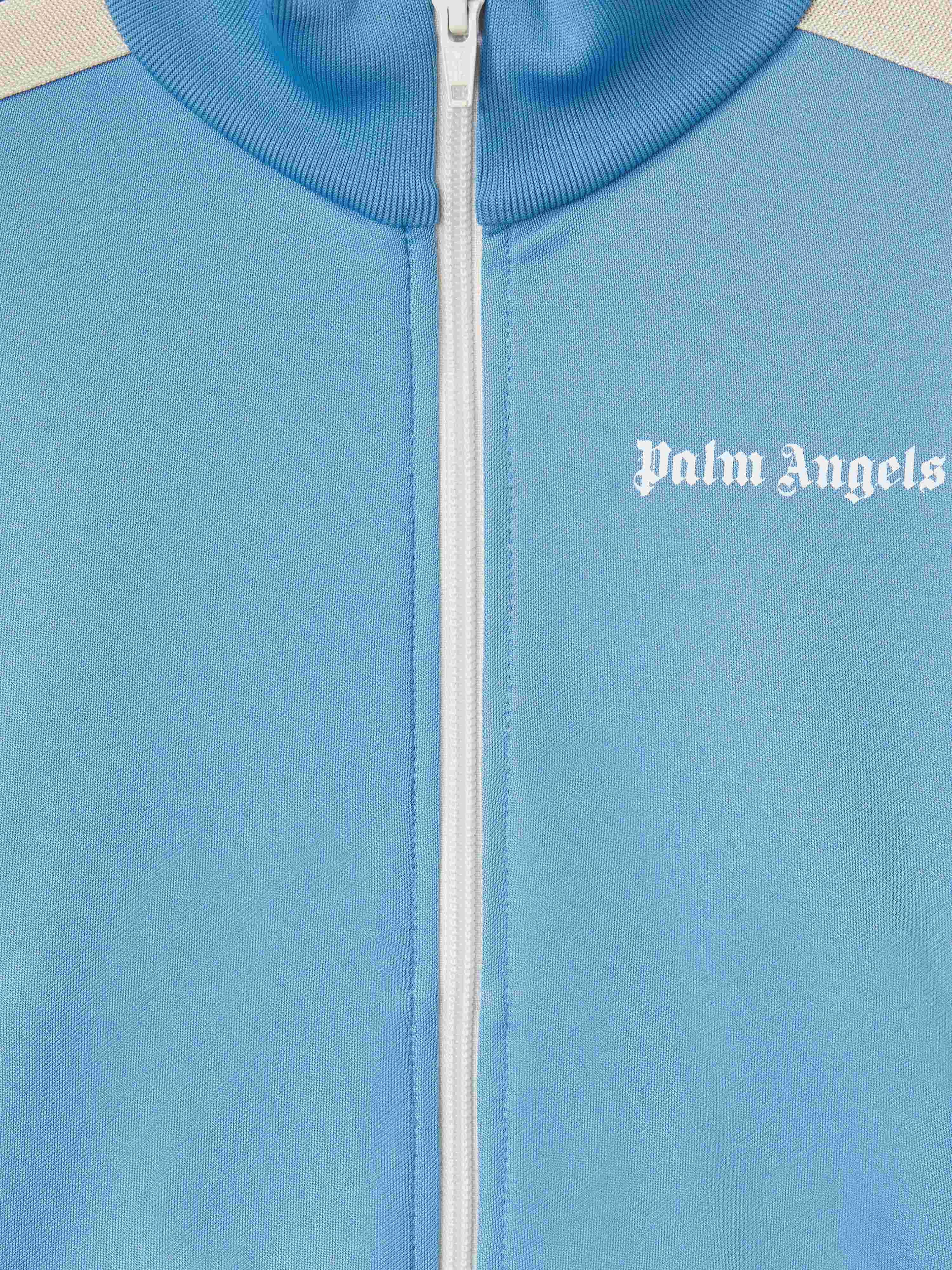 PALM ANGELS  Track Jacket DUSTY BLUE OFF WHITE PBBD002C99FAB003
