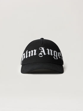 PALM ANGELS Overlogo Cap BLACK OFF WHITE PMLB104S26FAB003