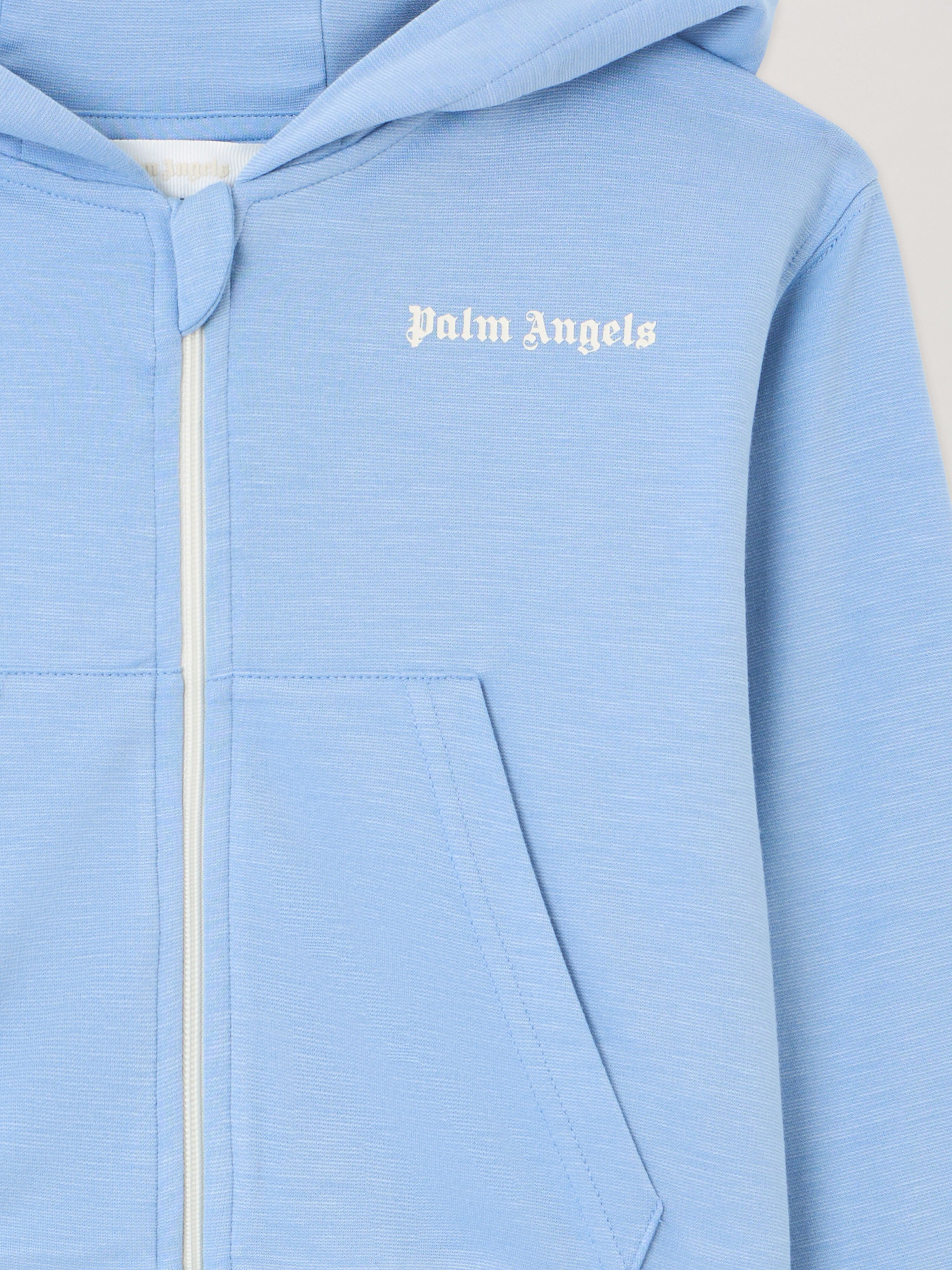 PALM ANGELS Track Hoodie Full Zip CELESTE/LIGHT BLUE PB3X003S26FLE001