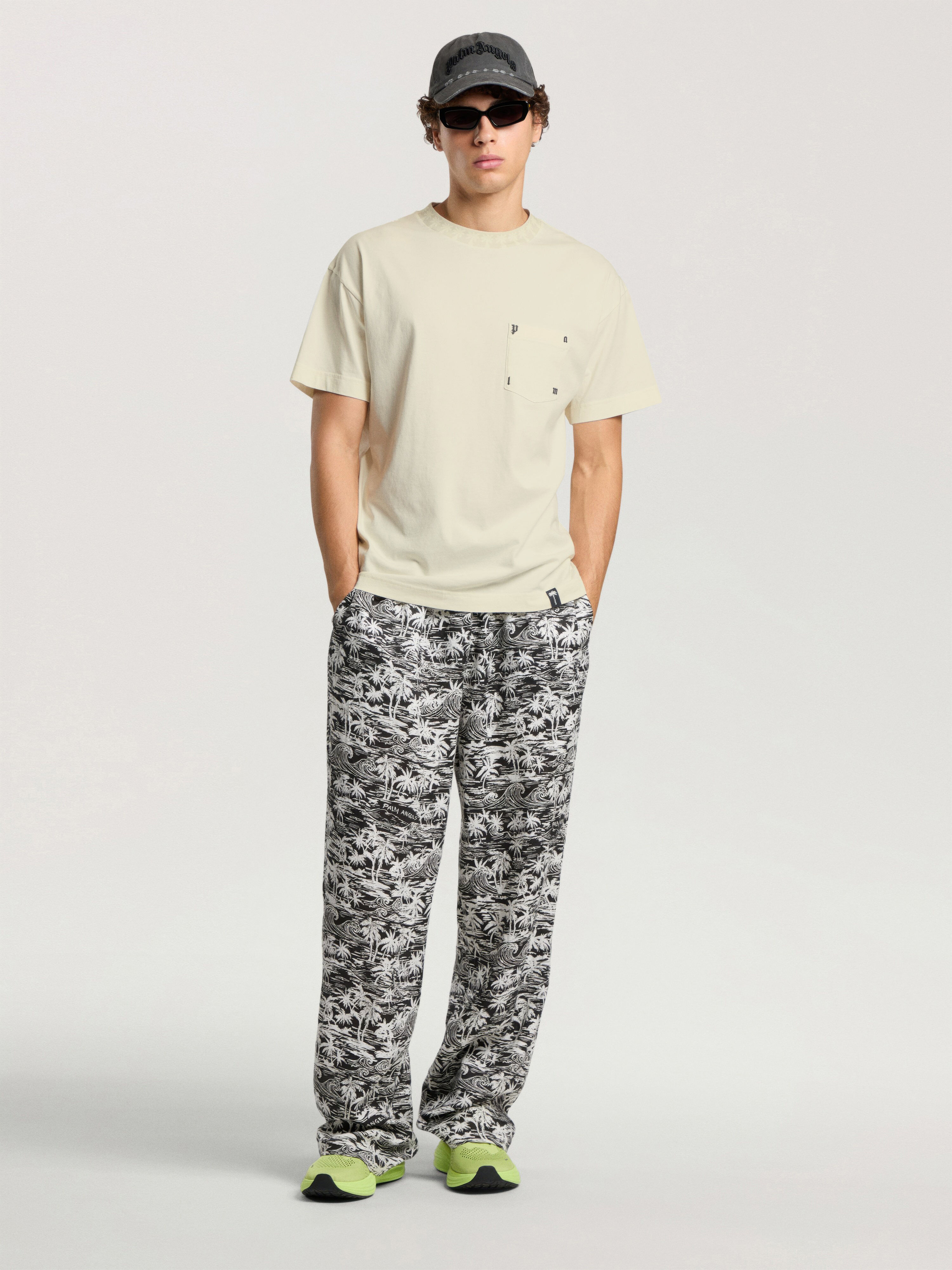 T-Shirt Palm PALM ANGELS T-Shirt Palm OFF WHITE - LIGHT GREY PAMAA08F26JR01