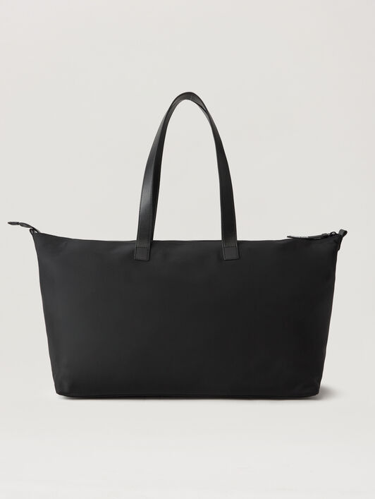 PALM ANGELS Milan La Tote Bag BLACK OFF WHITE PMNA07JS26FAB001