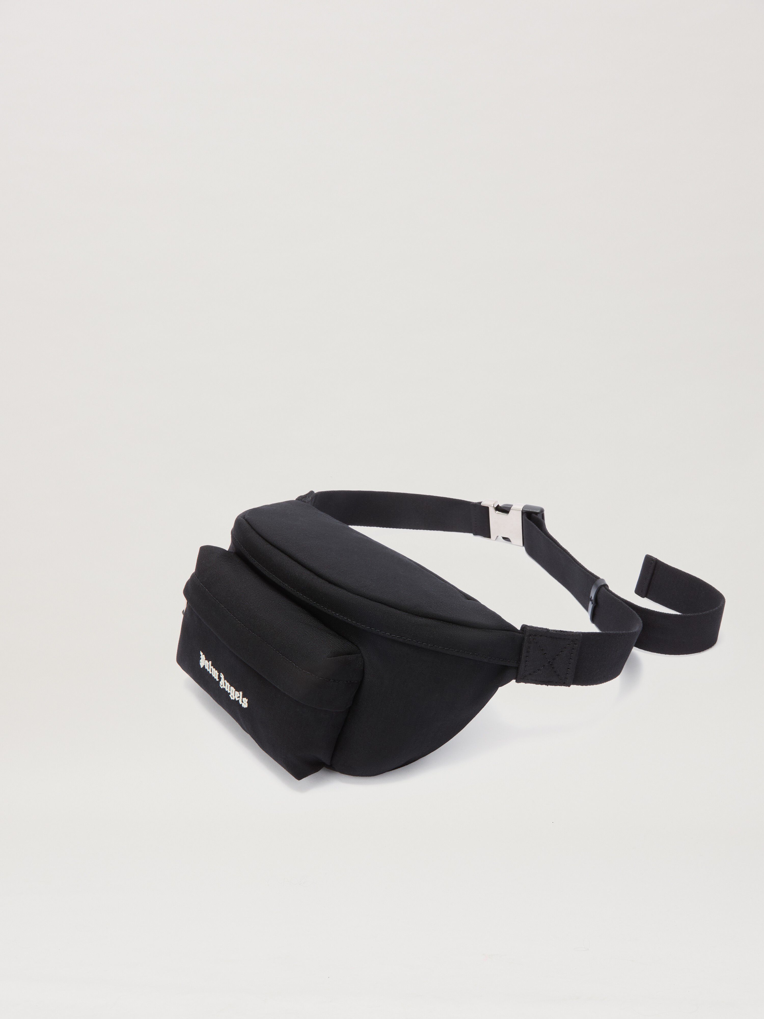 PALM ANGELS  Classic logo fanny pack BLACK/WHITE PMNO009C99FAB001