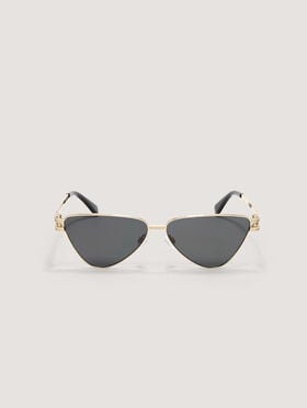 PALM ANGELS Fontana Black Lens Sunglasses SHINY GOLD PA2004760759