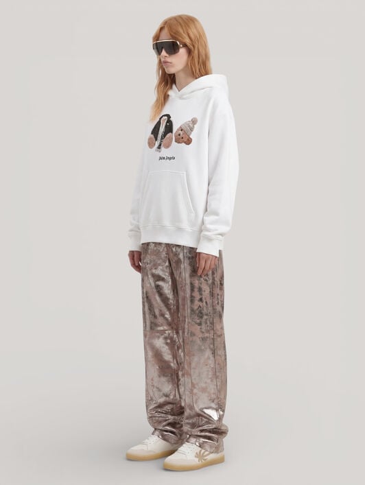 PALM ANGELS Broken Bear Milano Cortina Hoodie WHITE PAMBB010FL001