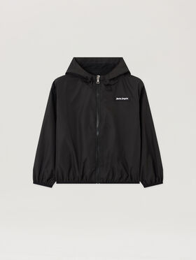 PALM ANGELS Curvedlogo Hoodie Windbraker NERO/BLACK PBEB004S26FAB001