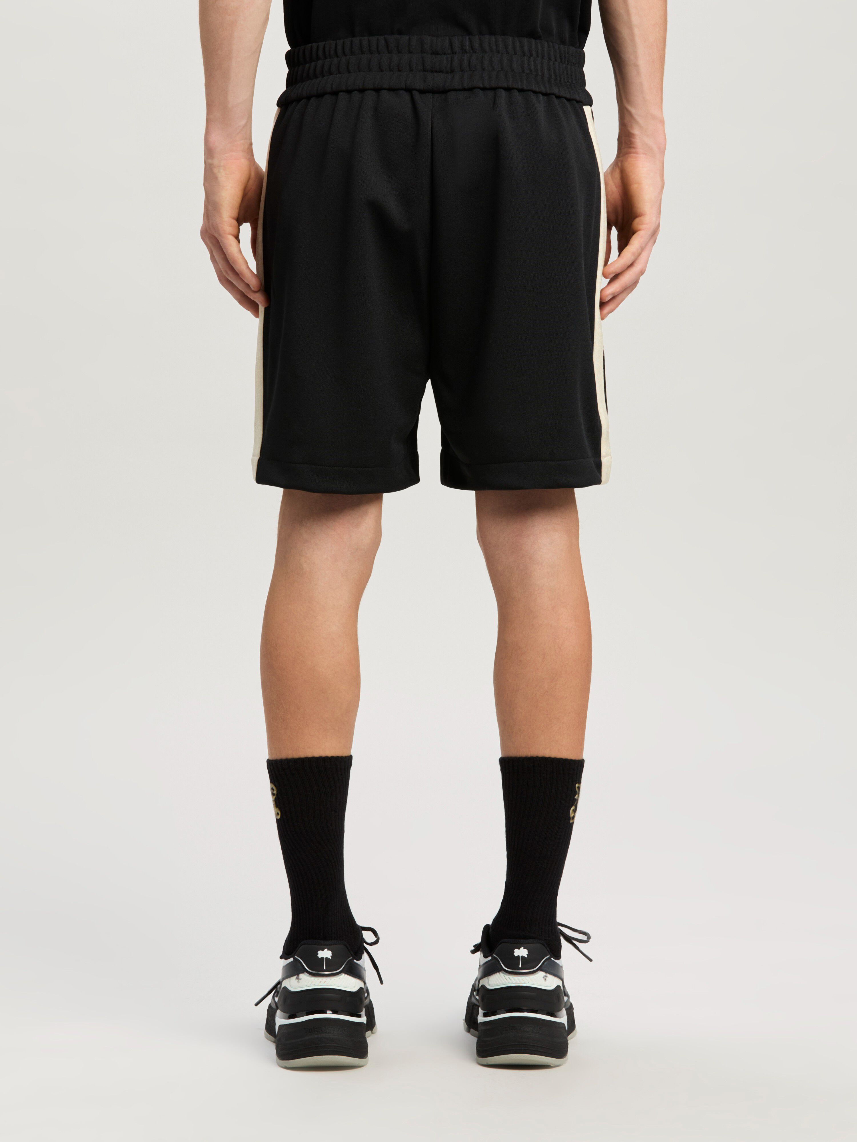 PALM ANGELS Classic Logo Track Shorts Black Off Whit BLACK - OFF WHITE PMCL004C99FAB001