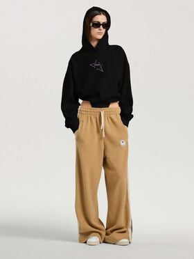 PALM ANGELS Icon Palm Loose Hoodie BLACK - PINK PAWBB05W26FL02