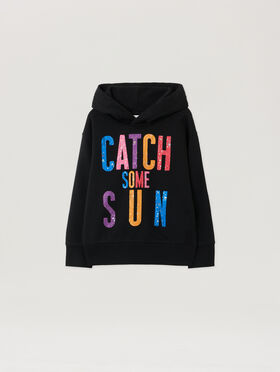 PALM ANGELS Paxvlbq Reg.Hoodie BLACK - MULTICOLOR PBBB012F25FLE007