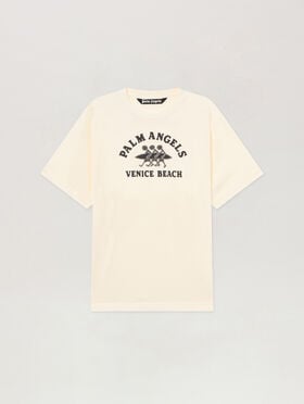 Surf Regular T-Shirt PALM ANGELS Surf Regular T-Shirt OFF WHITE - BLACK PAMAA01F26JR13