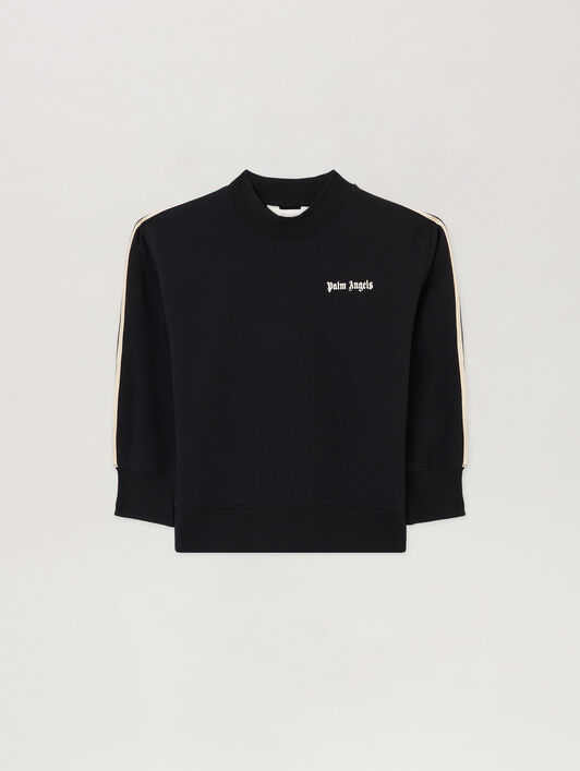 PALM ANGELS Minitrack Crewneck NERO/BLACK PBBA012S26FLE005