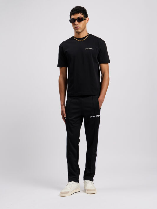 PALM ANGELS Slim Track Pants BLACK WHITE PMCJ005C99FAB002