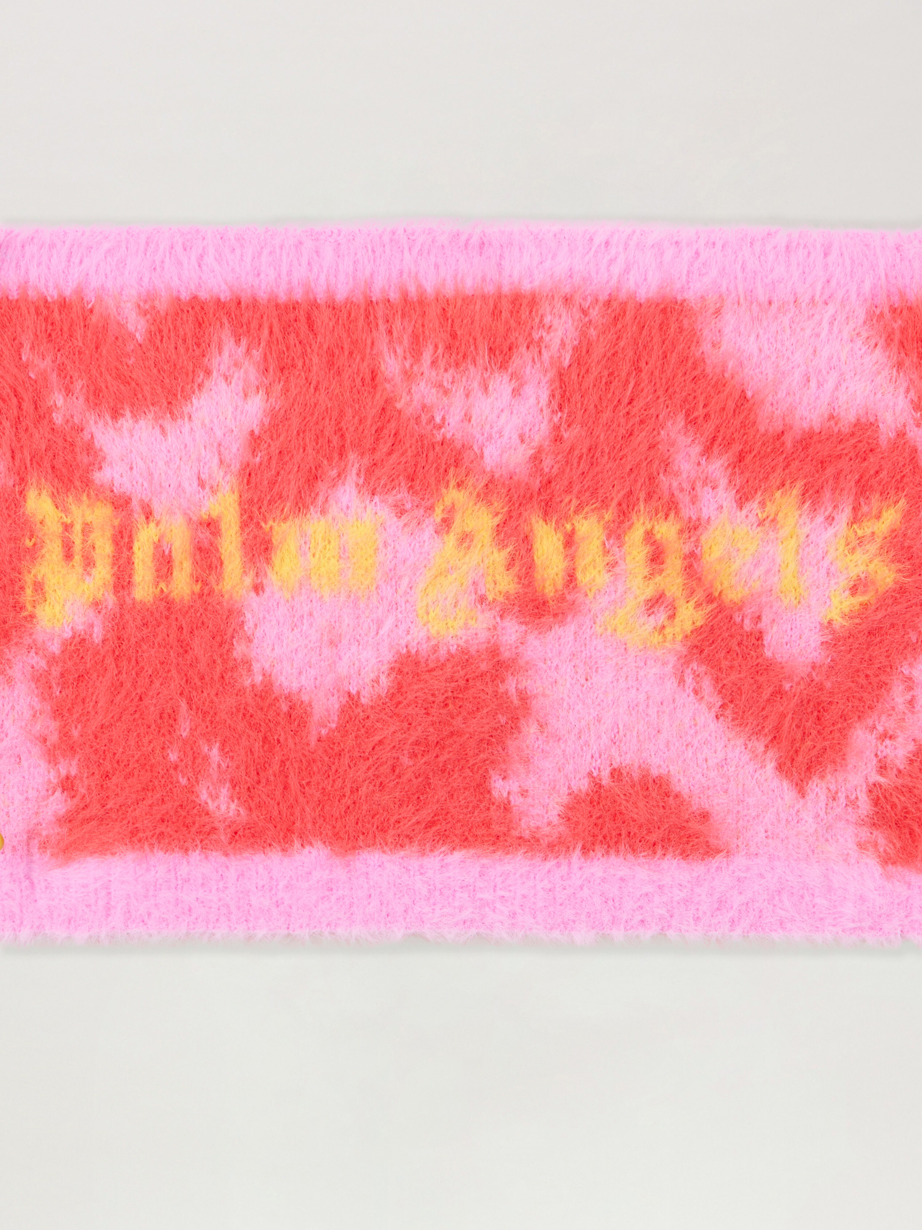 PALM ANGELS Pa Spray Hearts Knit Collar ROSE PINK - OCHER YELLOW PGMA009F25KNI001